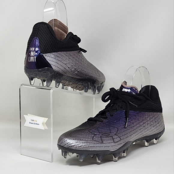 Under Armour Blur Smoke MC Lacrosse Cleats Iridescent 3025123-002 Women Sz 8 New - Picture 5 of 10